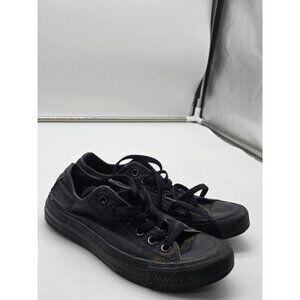 Converse Chuck Taylor All Star Shoes Mens 4.5 Black Sneakers Damaged M5039